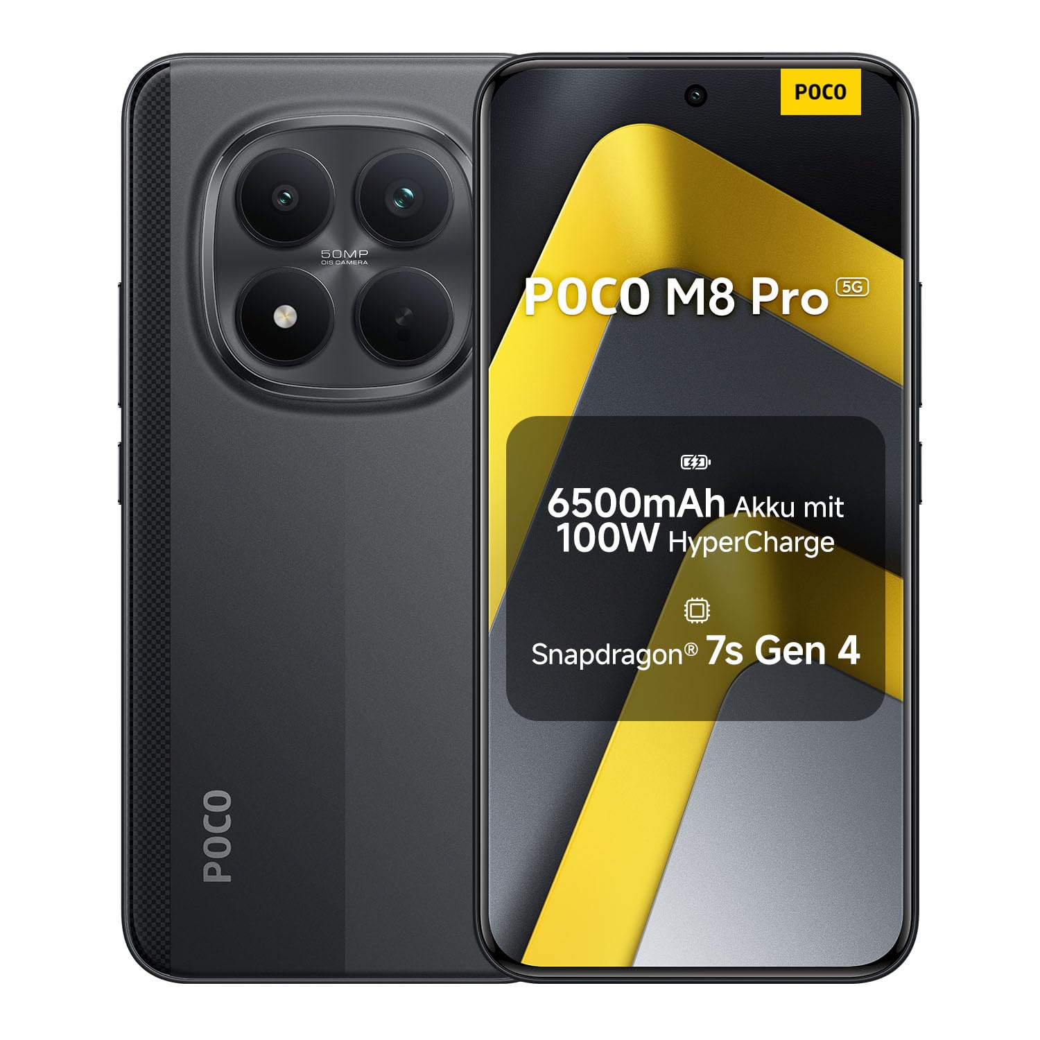 Xiaomi Poco M8 Pro 5G Smartphone, 8/256 GB, AMOLED, Schwarz