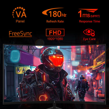 Z-Edge 24 Zoll Curved Gaming Monitor 180Hz 1ms - Schwarz