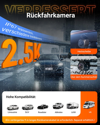 VANTRUE N4S 3-Kanal Auto Dashcam – STARVIS 2, HDR, WiFi, GPS