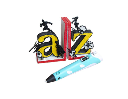 SCRIB3D P1 3D-Druckstift mit Display, PLA-Filament und Schablonenbuch
