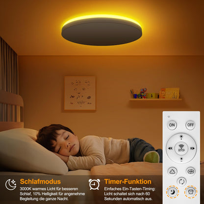 AmazeFun LED Deckenleuchte 48W dimmbar mit RGBIC und Fernbedienung