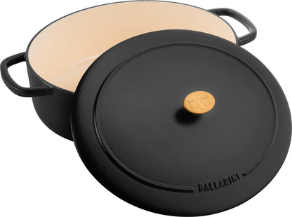 BALLARINI Bellamonte Emaillierter Gusseisen Bräter Oval 33 cm Schwarz