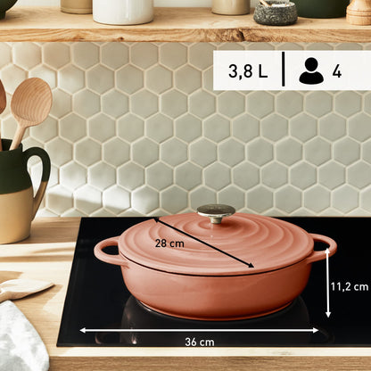 Tefal LOV Servierpfanne Gusseisen 28 cm Terracotta Induktion