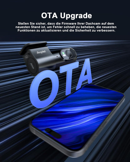 Avylet 4K+1080P Dashcam Dual Auto Kamera - Mini 5GHz Wi-Fi