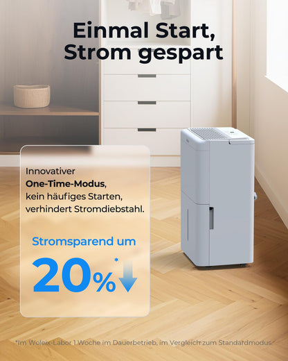 Woleix Luftentfeuchter elektrisch für Räume & Keller – 20L
