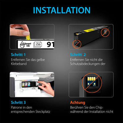 Smart Ink HP 913A Kompatible Druckerpatronen - 4er Multipack