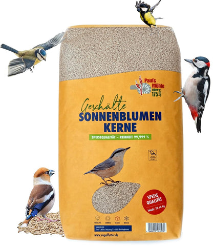 Paul's Mühle Sonnenblumenkerne geschält Vogelfutter 22,68 kg