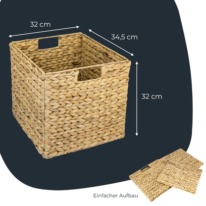 HMF Aufbewahrungskorb Wasserhyazinthe 4er Set – Kallax