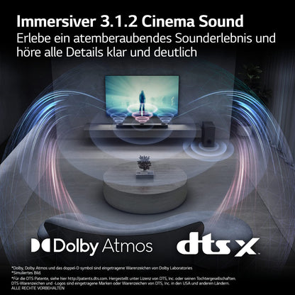 LG DS75Q 3.1.2 Soundbar mit Subwoofer - Dark Steel Silver
