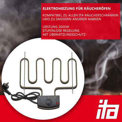 ITA Elektrischer Räucherschrank 7000 – Legierter Stahl mit Sichtfenster