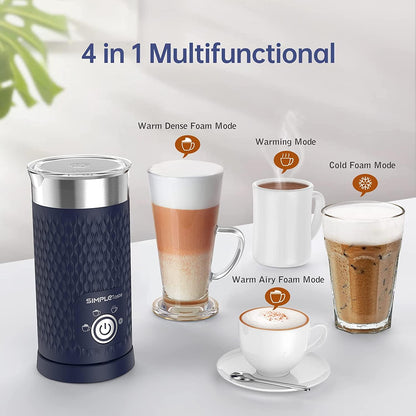 SIMPLETASTE Milchaufschäumer 4-in-1 elektrisch mit Milchwärmer