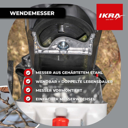 IKRA Elektro-Messerhäcksler IMH 2800 mit 45 l Fangsack, 2800 W