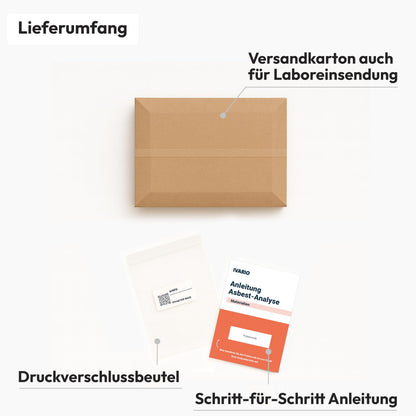 IVARIO Asbest-Test mit Laboranalyse für Baumaterialien und KMF