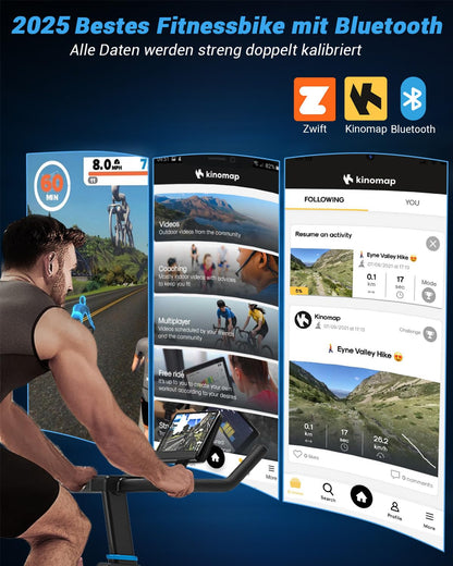 DMASUN Heimtrainer Fahrrad Magnetisch – Ergometer App