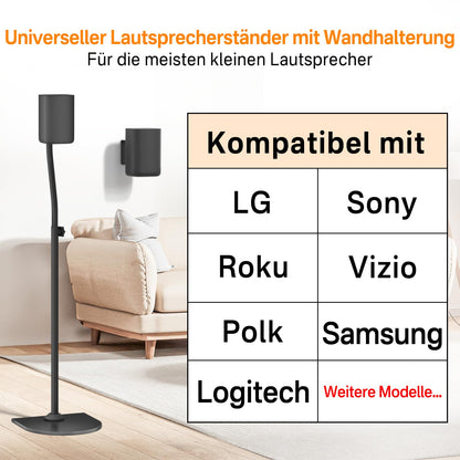 notiela Surround-Lautsprecherständer Paar, höhenverstellbar, Stahl