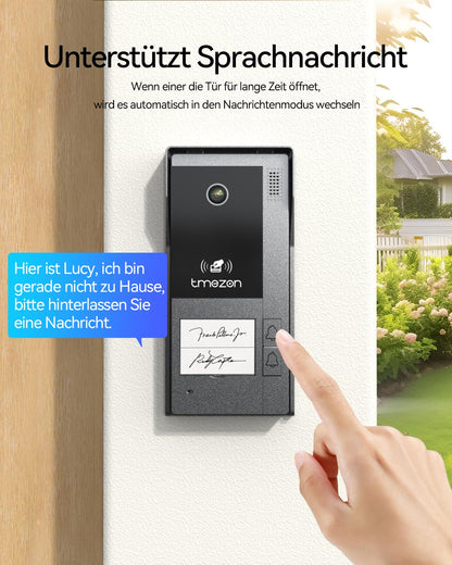 TMEZON WLAN IP Türsprechanlage 2-Familienhaus 1080P 7'' Touchscreen