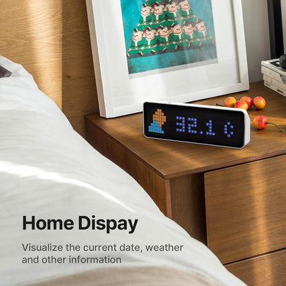 ULANZI TC001 Smart Pixel Clock, digitaler LED-Wecker mit Wetteranzeige