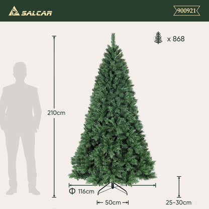 SALCAR Künstlicher Weihnachtsbaum 210 cm Kunsttannenbaum