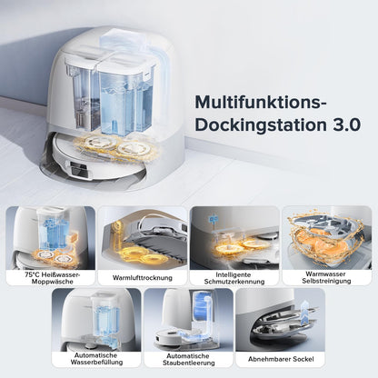 Roborock Qrevo Curv S5X Saugroboter mit Wischfunktion – Weiss