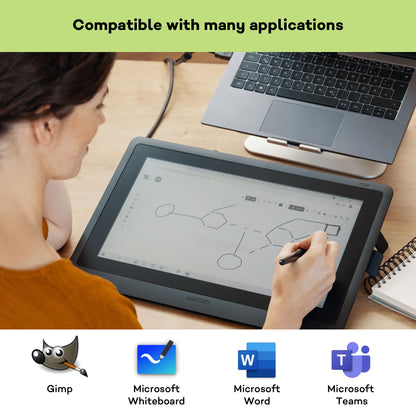 Wacom One Pen Display 13.3 Zoll Zeichentablett Schwarz