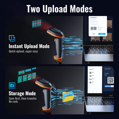 Tera D5100 Barcode Scanner 1D 2D QR Wireless USB Handscanner