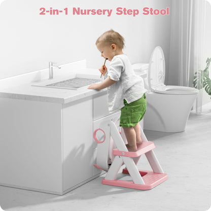 Rabb 1st Toilettenleiter für Kinder, 2-in-1 Toilettensitz mit Treppe