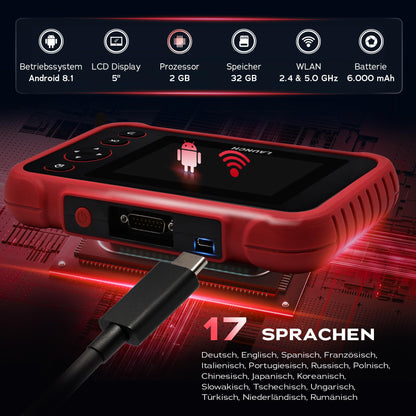LAUNCH CRP 129 EVO+ V3 OBD2 Diagnosegerät mit 13 Servicefunktionen