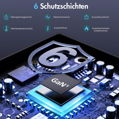 FNITAER 720W USB C Ladegerät – 8-Ports Schnellladestation