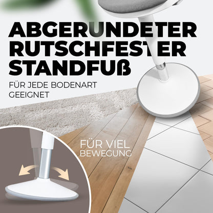 ergobalance Ergonomischer Sitzhocker 3-in-1 Bürohocker - Weiss