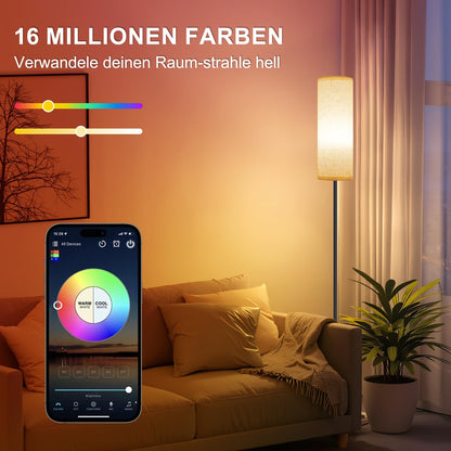 FRIDEKO HOME LED-Stehlampe RGB dimmbar, 170 cm, mit Fernbedienung