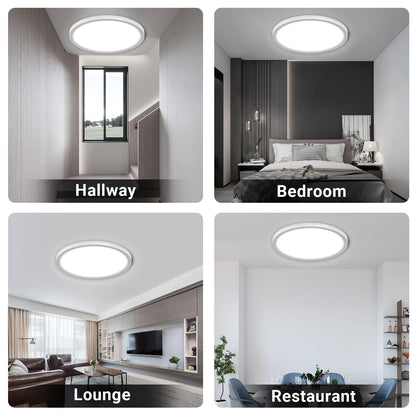 LQWELL LED Deckenleuchte IP44 rund, 36W 6000K 4320lm, Ø 400mm