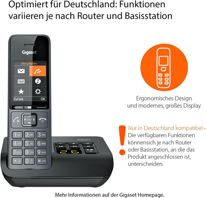 Gigaset Comfort 520A Duo DECT Telefon Set - Titan-Schwarz
