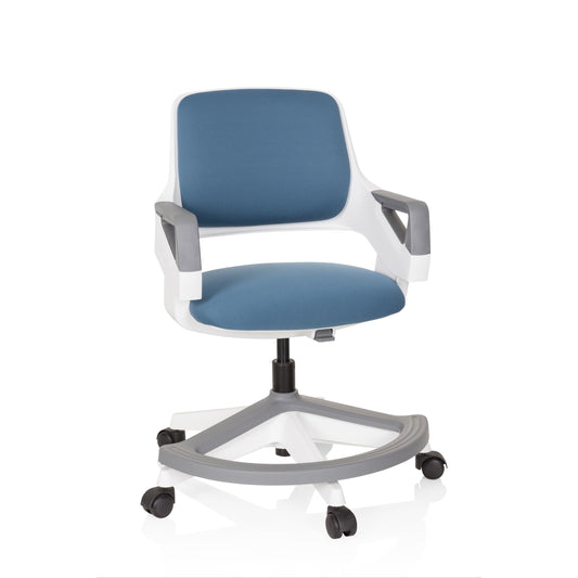 hjh OFFICE Kid Flex Mitwachsender Drehstuhl. Blauer, höhenverstellbarer Kinder-Drehstuhl für dynamisches Sitzen am Schreibtisch.