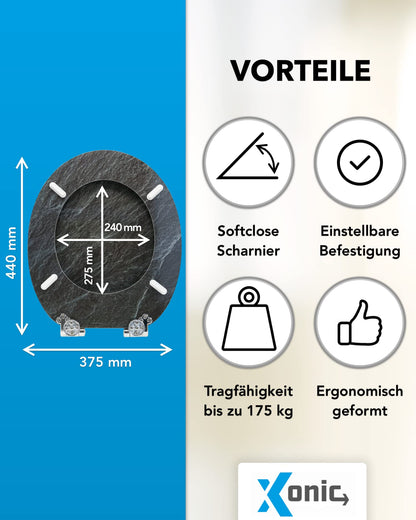 Xonic WC-Sitz MDF170 mit Absenkautomatik, Design-Toilettensitz