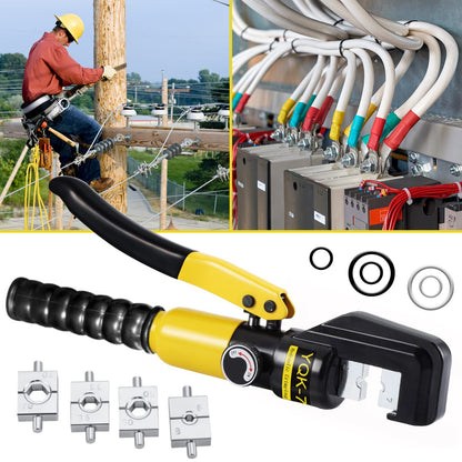 Solsop Hydraulische Crimpzange 4-70 mm², 100 kN, 9 Einsätze