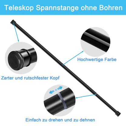 Aiitomg Duschvorhangstange Teleskopstange ohne Bohren, 190-360 cm
