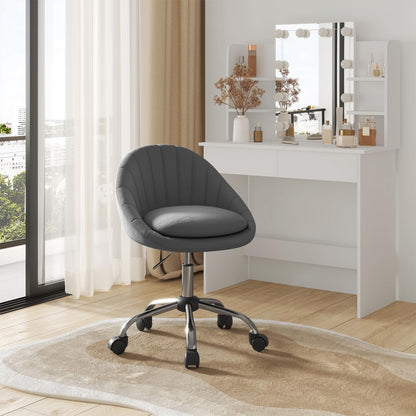 WOLTU BS167dgr Homeoffice Stuhl 150kg - Samt Dunkelgrau