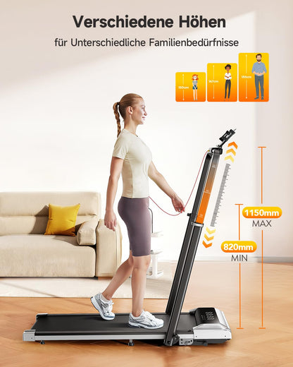 Toputure TP2 Laufband klappbar, 6-in-1 Walking Pad mit 12 % Steigung