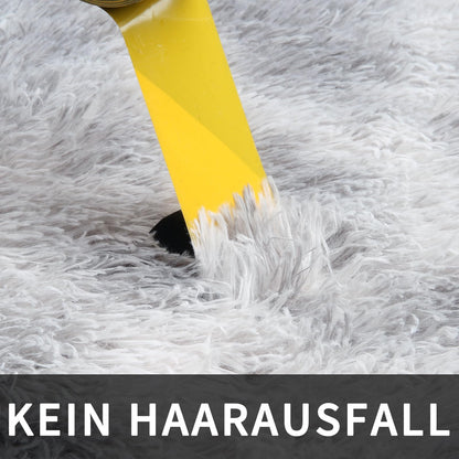 Sour Lemon Hochflor Teppich Grau – 200x300 cm, Waschbar