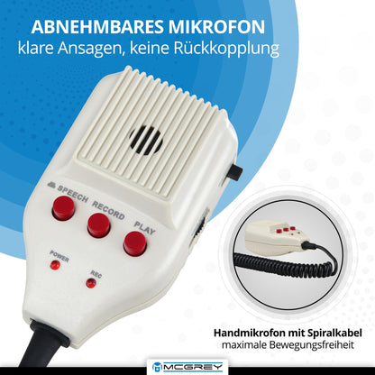 McGrey MP-800HRS Megaphon – 25W RMS, Grau/Blau