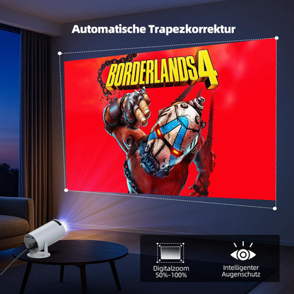 Mini Beamer 4K – Tragbarer Android 11 Projektor WiFi6