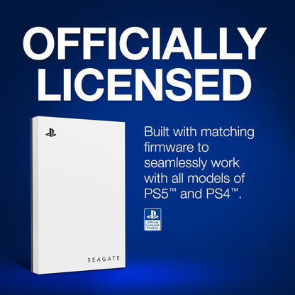 Seagate Game Drive PS4/PS5 tragbare externe Festplatte 5TB – weiss