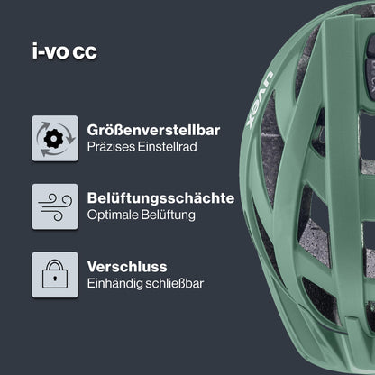 uvex i-vo cc Allround-Helm Moss Green matt 52-57 cm