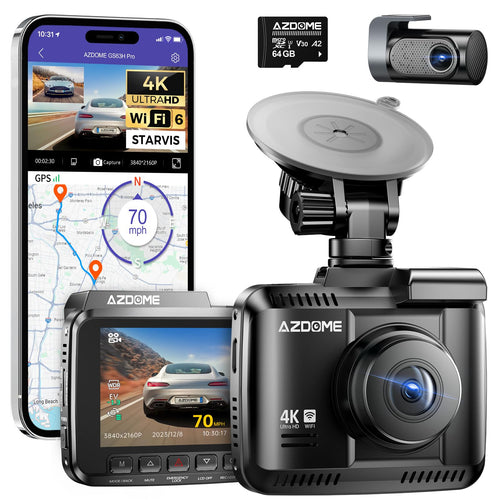 AZDOME GS63H Pro Dashcam Auto – 4K Dual GPS/WiFi