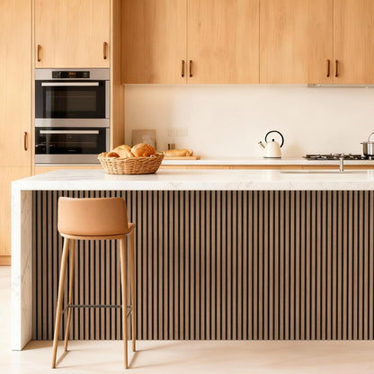 TONOR Akustikpaneele Holz 4er-Set, Wandpaneele 120x60 cm, Walnuss