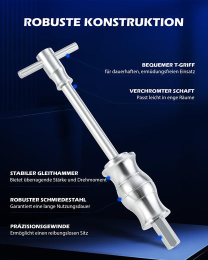 Orion Motor Tech 16-tlg. Innenlager Abzieher Set mit Gleithammer
