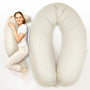 Sei Design XXL Stillkissen 190x35 mit Musselin-Bezug aus Bio-Baumwolle, langes Seitenschläferkissen