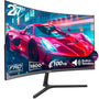 Gawfolk Curved PC Bildschirm – 27 Zoll FHD 100Hz Schwarz