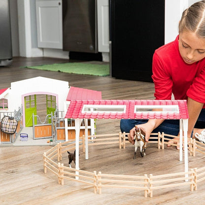 Schleich HORSE CLUB Reiterhof 42344, Spielset mit Reiterin und Pferde