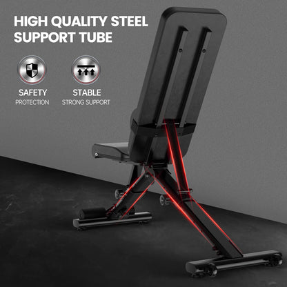 PASYOU Hantelbank – Multifunktional, 90° klappbar, 400KG